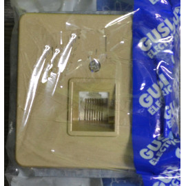 С1К1-005Механизм розетки компьютерной RJ45, 3 кат.,матовое золото