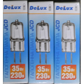 Лампа DELUX галог. JCD 230V 35W G6.35