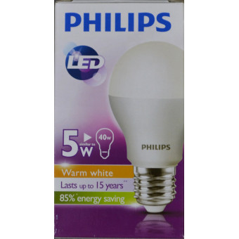 Лампа світлодіодна Philips Bubl 5-40W  E27 3000K A55