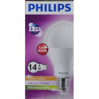 Лампа світлодіодна Philips Bubl 14-100W E27  3000K A67