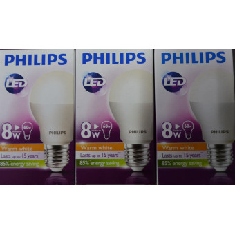 Лампа світлодіодна Philips Bubl 8-60W  E27 3000K A55