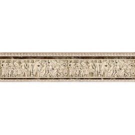Плитка керамічна Emperador темний коричневий вертикальний бордюр 6031-2 7*50 см
