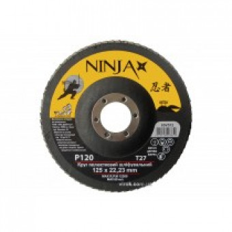 Круг пелюстковий шліфувальний опуклий Ninja ТМ Vorel, Т29, d=125х22мм Р80 /65М608/