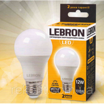 Лампа LED Lebron L-A65.15W.E27.4100K.1350Lm/00-10-20/