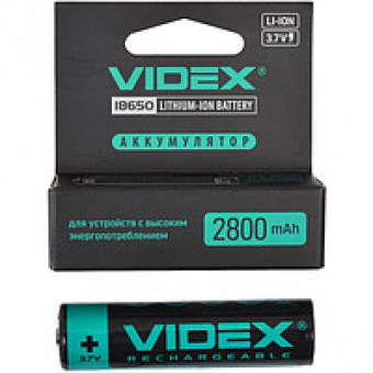 Батарейки Videx акумуляторні Li-lon 18650-P(захист) 2800 mAh