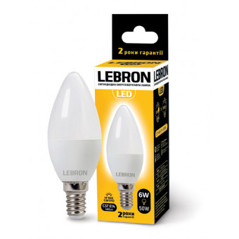 Лампа LED Lebron L-C37.6W.E27.4100K.480Lm/00-10-44/