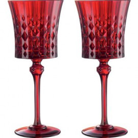 Набір бокалів для шампанського DIAMAX LADY DI red 270мл