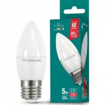 Лампа LED Titanum С37 5W E27 4100K 220V