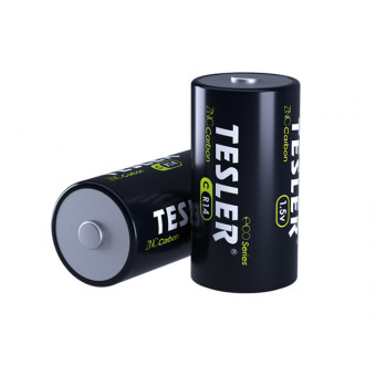 Батарейки TESLER carbon R20 /2шт/
